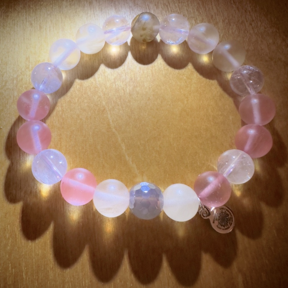 HEART CHAKRA ❤️‍🔥 Handcrafted Quartz Bracelet with Smoky Quartz & Agate❣️